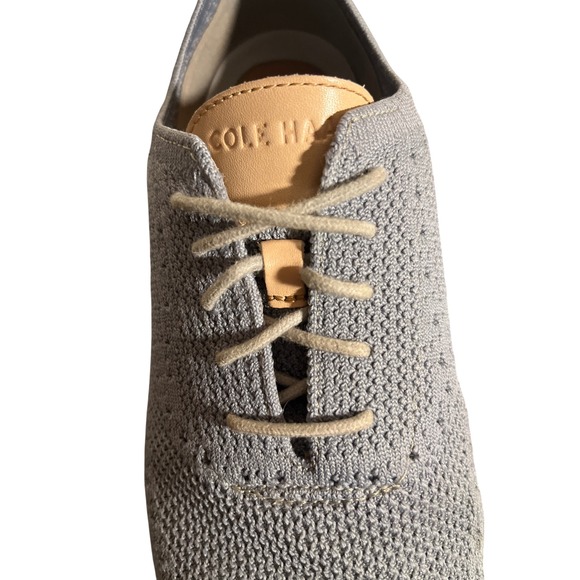 Cole Haan Zerogrand Stitchlite Wingtip Oxford Grey Knit Mens Shoes Size 11 1/2 - Picture 8 of 10